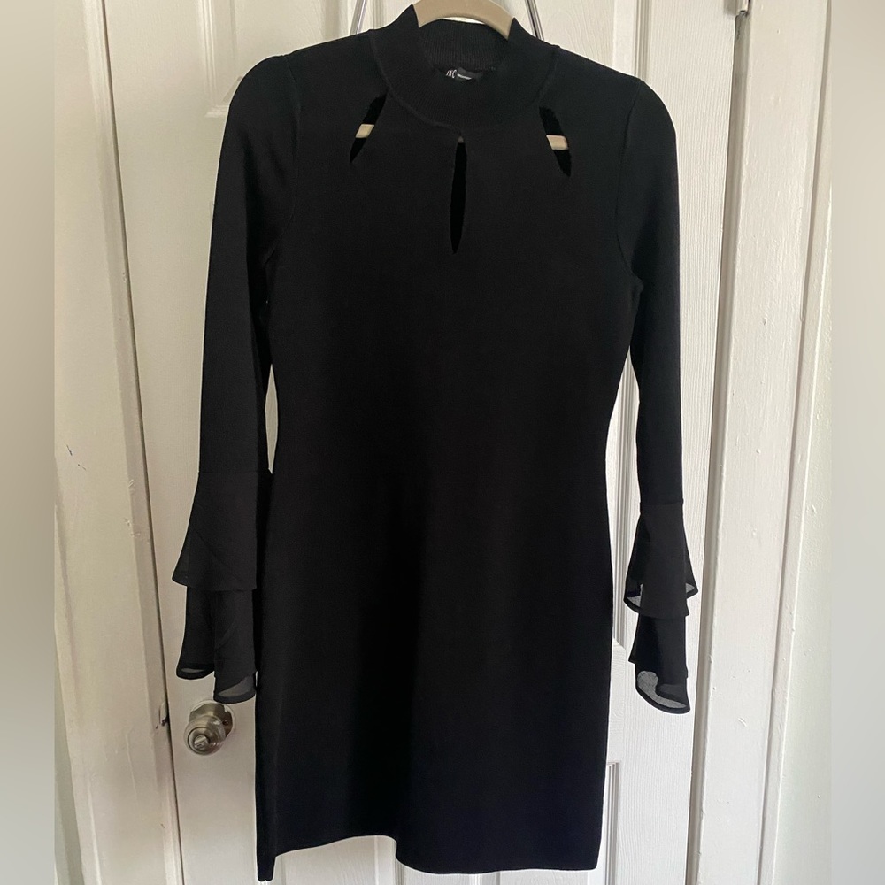 INC Long Bell Sleeve Bodycon Sweater Dress